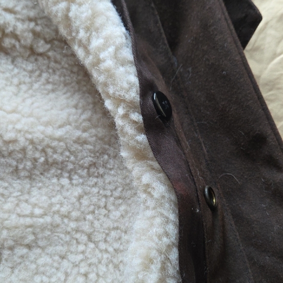 Outback trading company, brown oil skin duster with wool liner men's XL - Picture 13 of 16